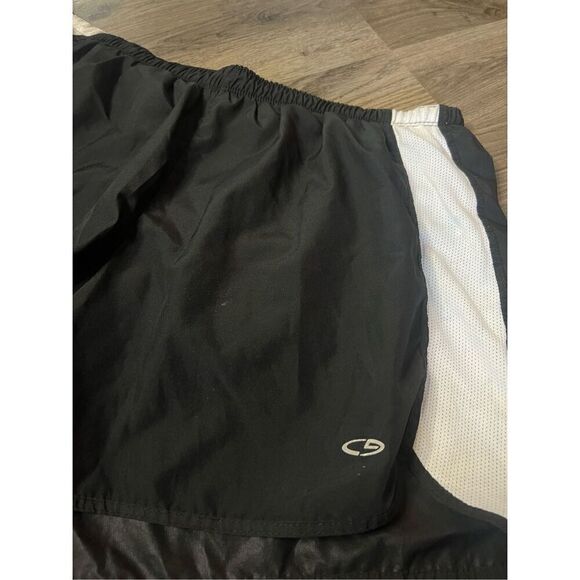 Champion Black With White Stripe Shorts Woman’s Size Medium - Picture 2 of 7